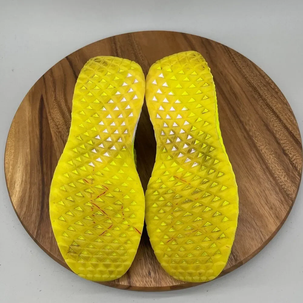 Nobull Shoes Womens Size 10 Neon Yellow Knit Running Comfort Walking Sneakers